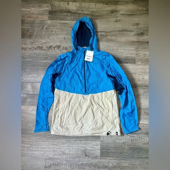 NWT! Smartwool Merino Sport Ultra Light Anorak Neptune Blue Small Rain Repellent